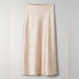 Aritzia Wilfred Midi Satin Skirt